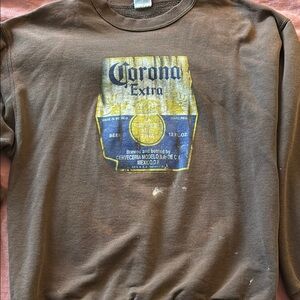 Vintage Corona Extra Graphic Brown Sweatshirt